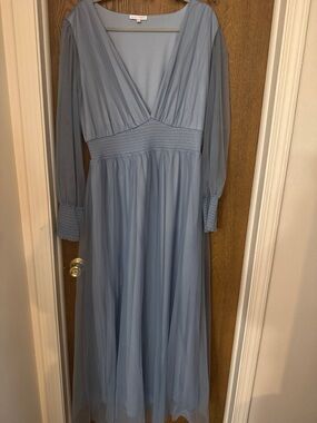 Baltic Born Dusty Blue Long Sleeve Maxi Dress